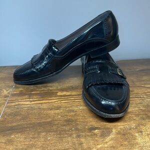 Bally Claremont Black Loafers 9 Dress Shoes Made in Italy
